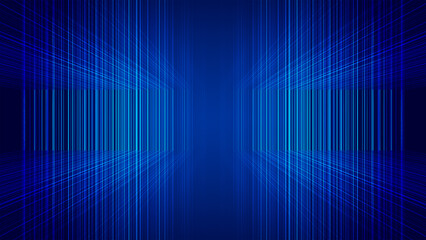 Draw blue like criss-cross drawing lines space technology background