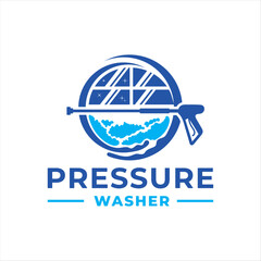 pressure washer logo for home and building cleaning