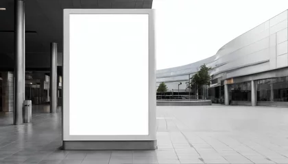 Foto op Aluminium Blank billboard on public shopping center mall or business center with copy space. © IllustrationAlchemy