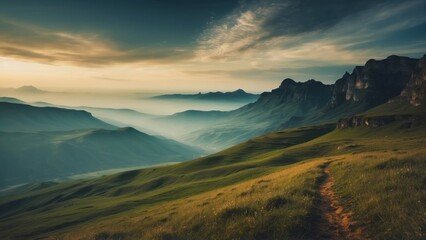 Obraz premium Amazing view to stunning landscape background