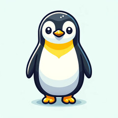 Emperor Penguin Icon Concept Illustration