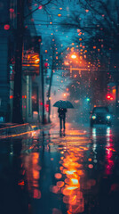 iPhone wallpaper rainy night