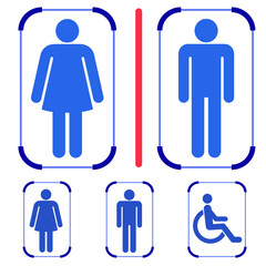 sign icon male and female toilet. Vector illustration