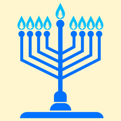 symbolic candlestick at a Jewish festival