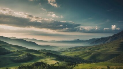 Naklejka premium Amazing view to stunning landscape background