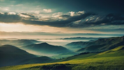 Naklejka premium Amazing view to stunning landscape background