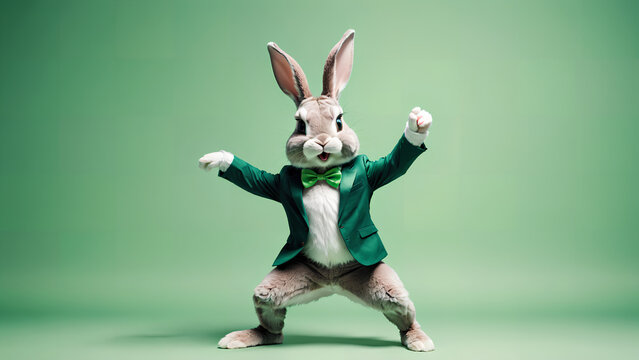A cool bunny dancing for easter sales event