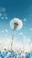 iPhone wallpaper dandelion 