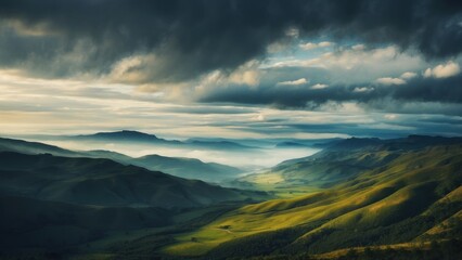 Amazing view to stunning landscape background