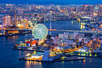 大阪咲洲庁舎コスモタワー展望台からの夜景