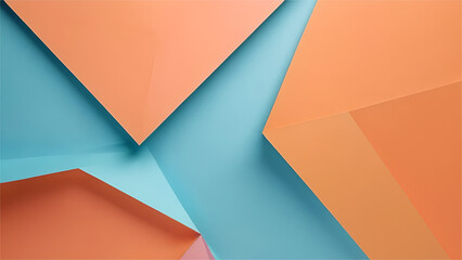 Abstract 3d colorful paper texture background. Minimal composition with geometric shapes and lines...