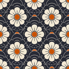 Fototapeta premium Japanese seamless pattern collection, Decorative wallpaper