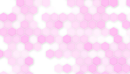 Hexagonal abstract background vector illustration.  Abstract background of pink hexagons, vector design.