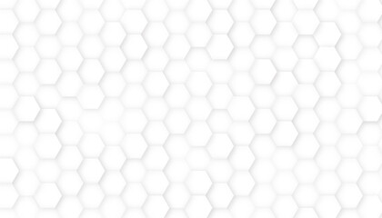Hexagonal abstract background vector illustration.  Abstract background. Embossed hexagon, honeycomb white background, light and shadow. Vector illustration.