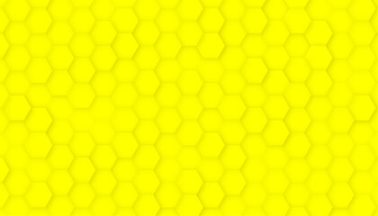 Hexagonal abstract background vector illustration.  Abstract background of yellow hexagons, vector design. Abstract background. Embossed hexagon, honeycomb  background, light and shadow. Vector 