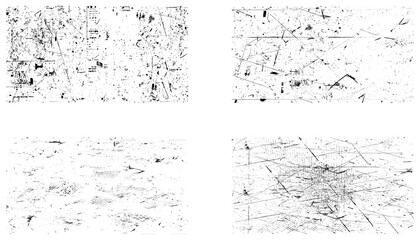 Distressed grunge texture background. Vector paint grunge texture set. Collection of  4 grunge image. Vector illustration.