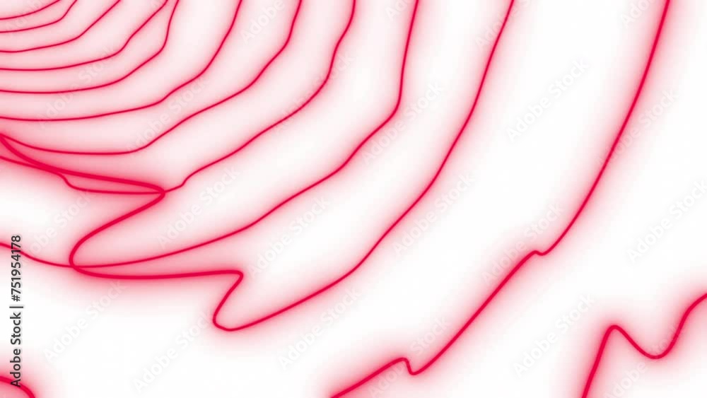 Poster distortion of space with vibrating lines. motion. circular curve of tunnel is distorted by vibration