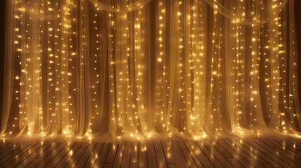 Decorative lights at wedding venue at night