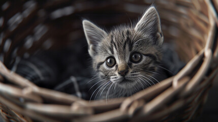 cat in a basket