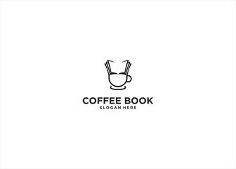 Coffee Book Logo Template Design