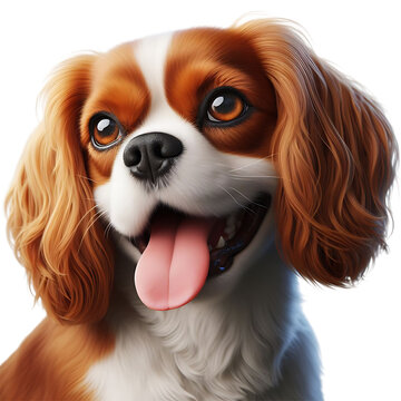 recommend clip art: cavalier king charles spaniel dog,isolated, transparent background.	