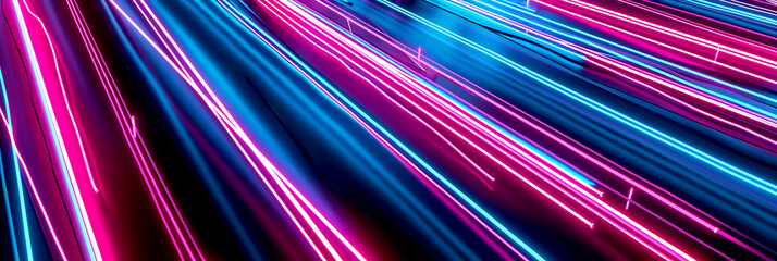 Abstract Background with Neon Lines