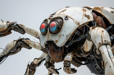 Futuristic Robot with a Humanoid Design