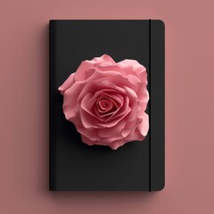 Elegant Notebook with a Rose Design on Cover