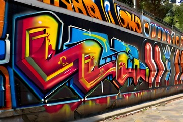 Graffiti on the wall Generative AI