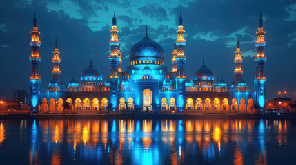 Fototapeta na wymiar The Mystic Ramadan mosque