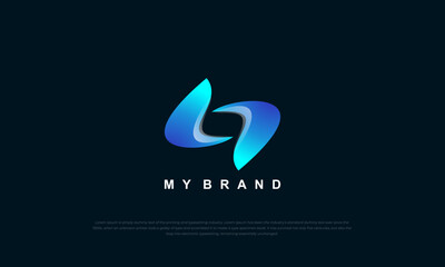 abstract logo combination of letter S, N, and O with tech modern style