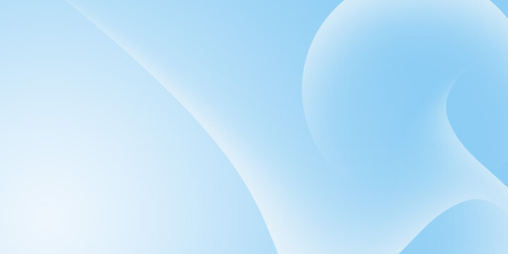 Abstract light blue background with shape freeform curved wavy and copy space. Graphic illustration, light blue wallpaper. Template for a website, cover, and background design.