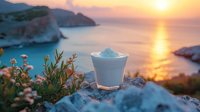 food Greek yogurt from the island of Crete, Greece