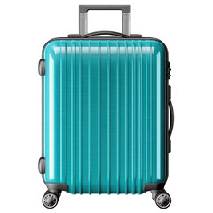 blue suitcase isolated on white