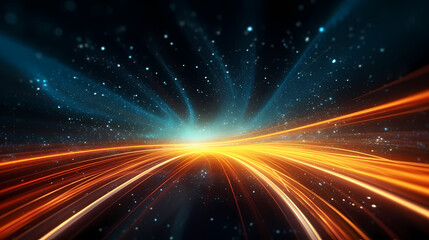 Wavy lines and bokeh lights