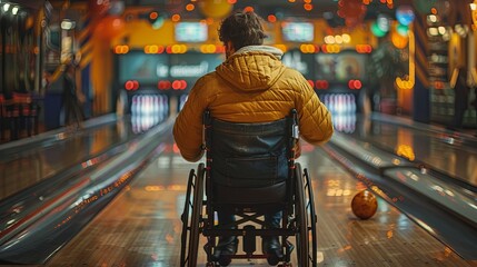 Obraz premium Man in wheelchair 