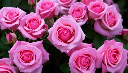 Naklejka premium Blooming beauty - A bouquet of soft pink roses