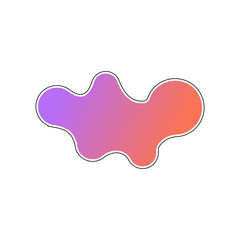 Fluid liquid abstract shape element vector design templates simple and modern
