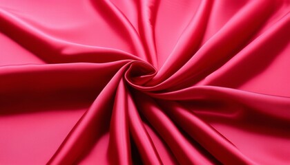  Vibrant red silk fabric in soft folds