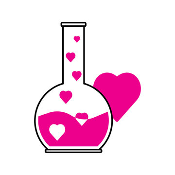 illustration of love potion icon vector