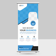 Modern creative corporate business standee x rollup pullup signage retractable banner