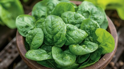 food Organic Spinach - obrazy, fototapety, plakaty