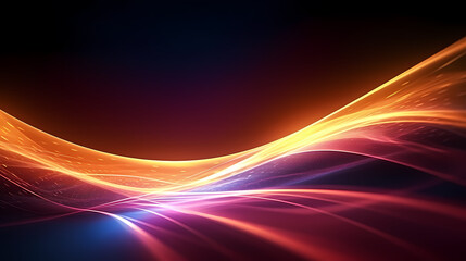 Fototapeta premium Abstract lines background with glow effect, flare light background