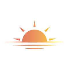 Weather icon on flat gradient style