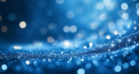 Fototapeta premium Electric sparkles in a dark blue background