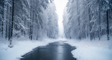  Snowy serenity - A winter wonderland in the woods