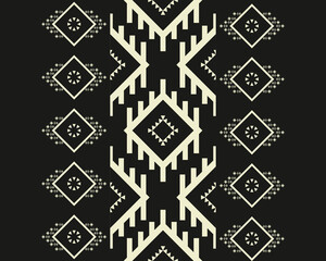Abstract traditional geometric ethnic pattern embroidery design for textiles, rugs, clothing, sarong, scarf, batik, wrap, embroidery, print, curtain, carpet, and wallpaper.