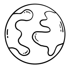 Earth doodle cute