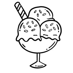 Ice-cream doodle cute