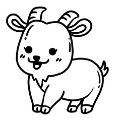 Goat doodle cute